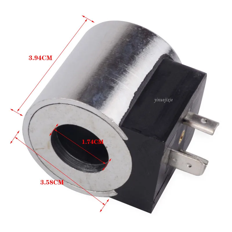 for Longgong rotary solenoid valve coil 12V 24V triangular inline high 40 hole 18 Excavator solenoid valve coil