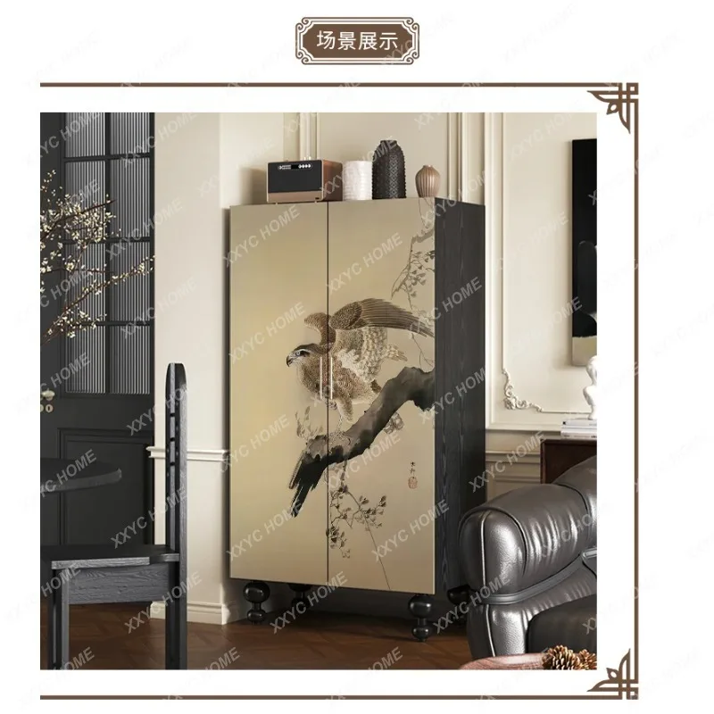 XXFactory Direct New Chinese Style Wardrobe Storage Decorative Storage Corner Cabinet