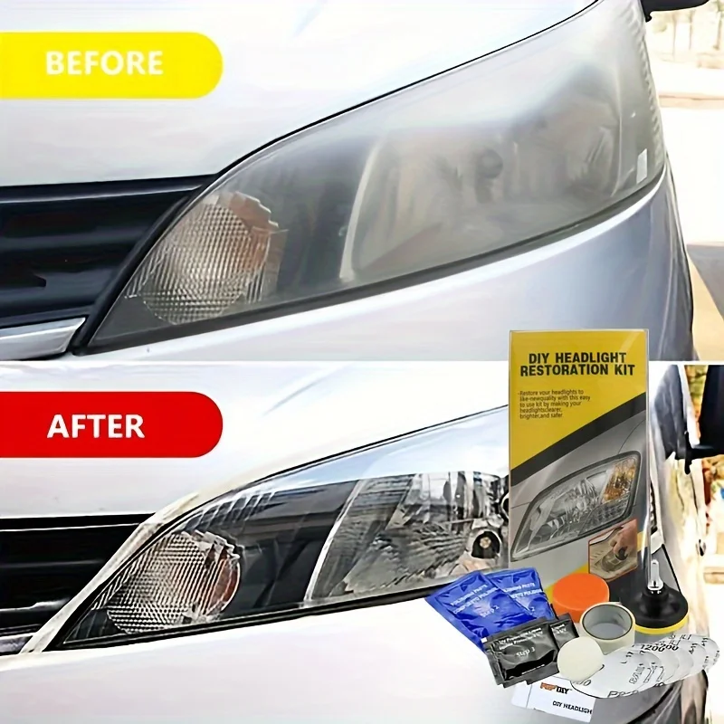سيارة العلوي استعادة تلميع أطقم كشافات إصلاح أطقم سيارة ضوء الملمع تنظيف لصق طلاء السيارات الرعاية تجديد وكيل #5