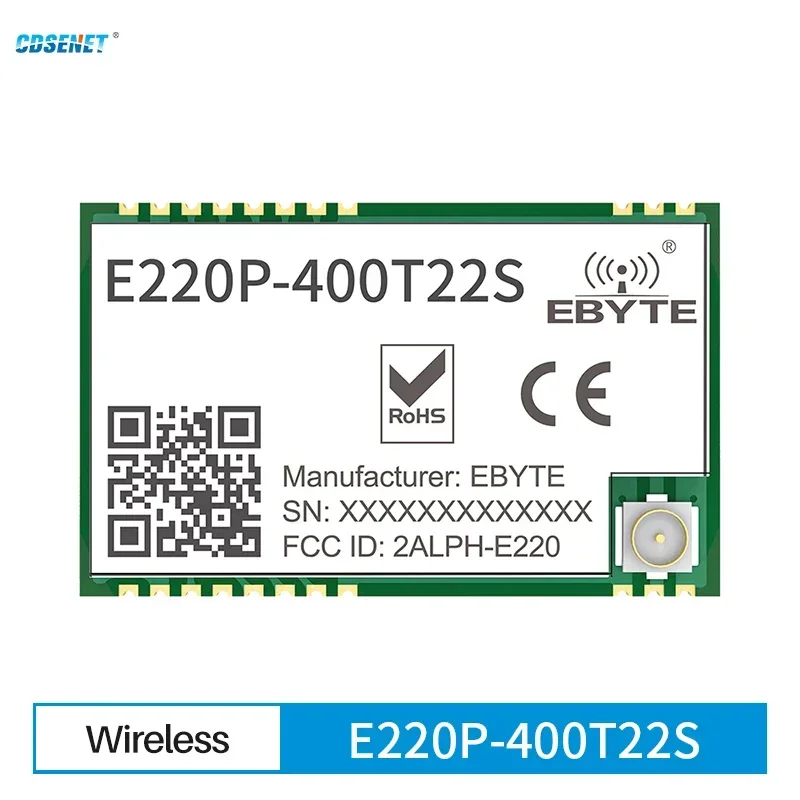 CDSENET LLCC68 433/470MHz Lora spread spectrum UART Module E220P-400T22S Built-in PA+LNA 7KM Long Distance  22 dBm  SMA package