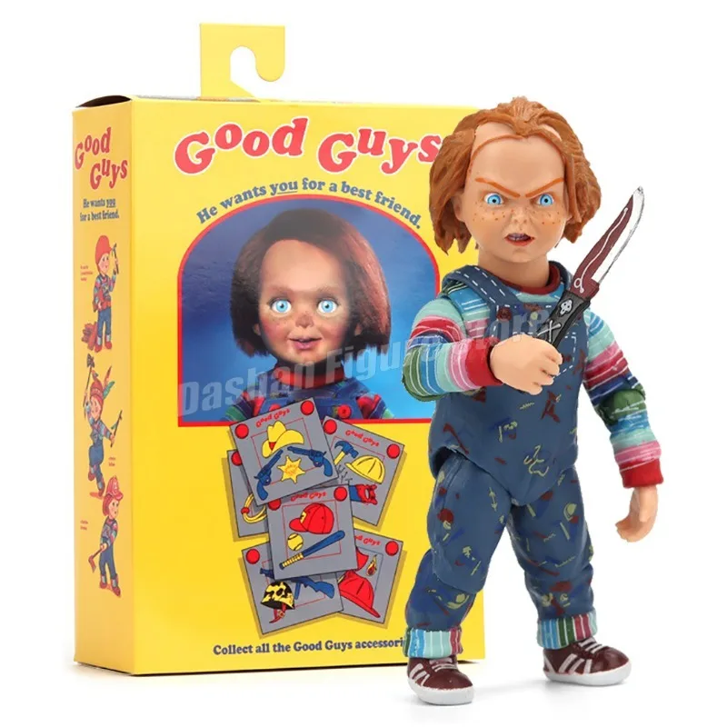 NECA Chucky Action Figure PVC Joints Movable Collection 12cm Horror Movie Gute Jungs Ultimative Chucky Figurine Model Toys Gifts