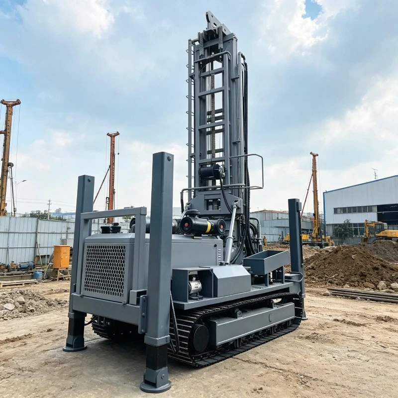 Prix FOB – Nouvelle plateforme de forage industrielle pneumatique sur chenilles pour puits d'eau, profondeur de forage stable pour l'excavation de grands puits profonds
