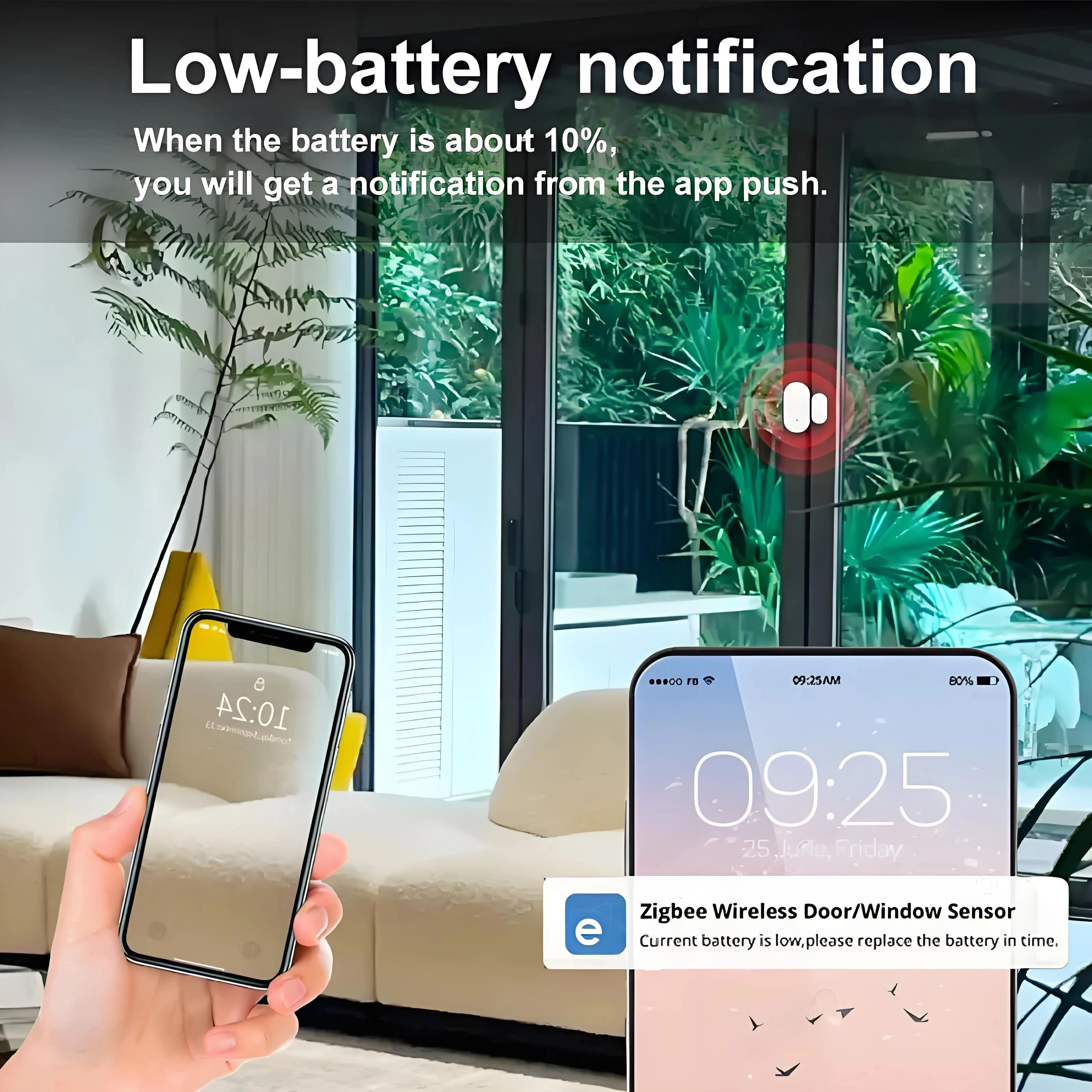2-IN-1 เซ็นเซอร์ประตูหน้าต่าง Tuya Zigbee Cat Contact การตรวจจับประตูด้วยแสงสําหรับ Smart Home ทํางานร่วมกับ Alex Google Home