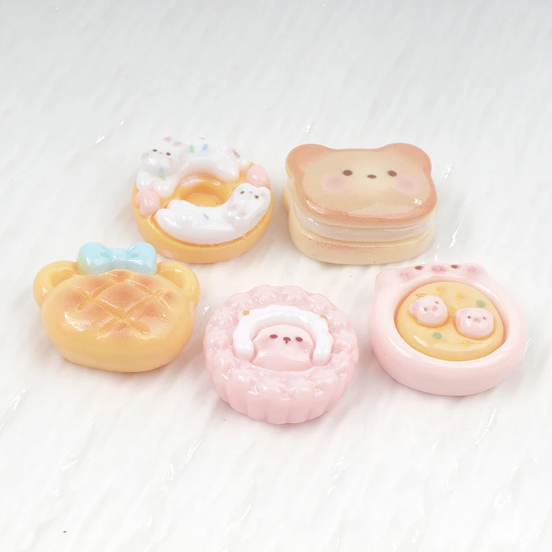 10/100PCS Kawai Resin Accessories Patch DIY Handmade Material Dollhouse Hairpin Decoration Crafts