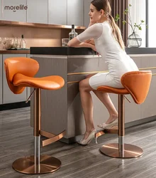 Banqueta giratória ajustável, Estilo simples moderno para barras, Counter Stool, Cadeiras para cozinha