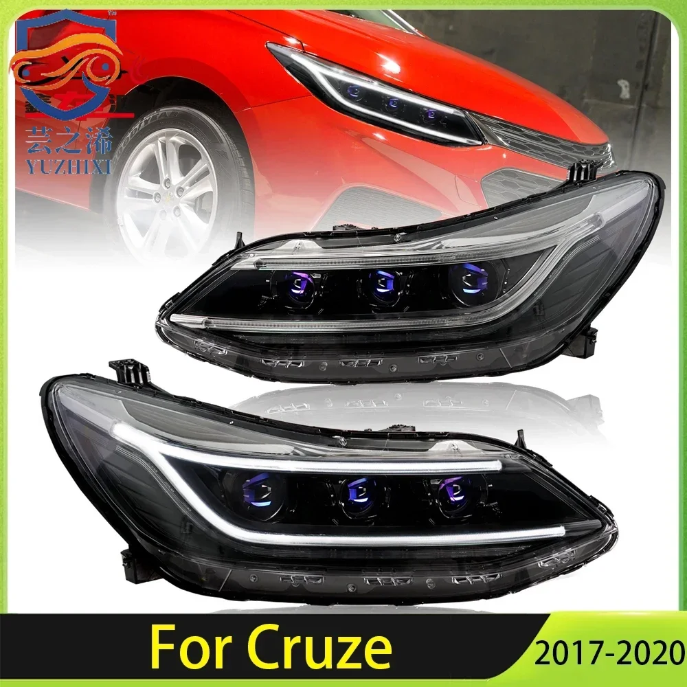 

XCH Headlights for Chevrolet Cruze 2017 2018 2019 2020 DRL Front Lamp with Sequential Turning Blue Light