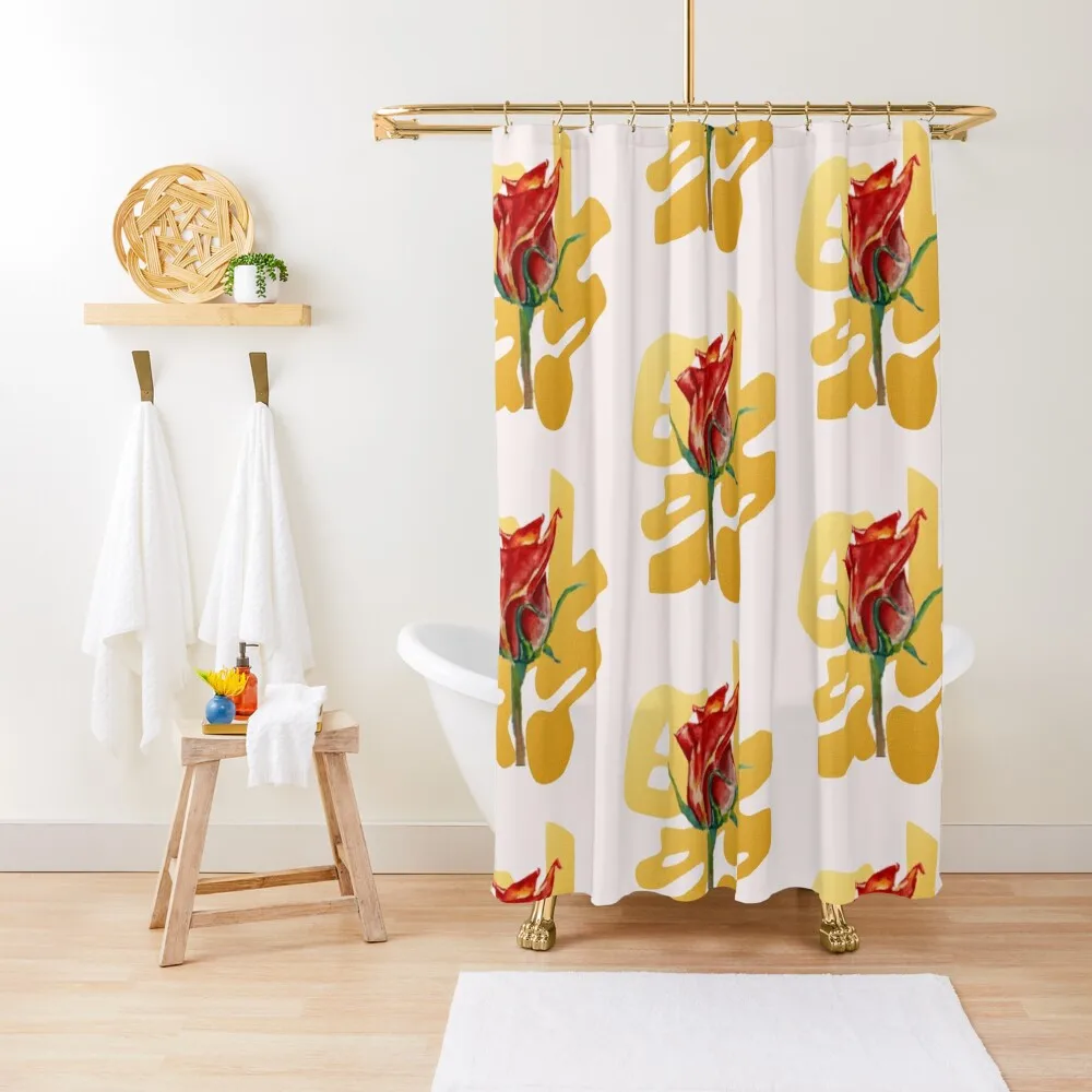 

Fortunate rose Shower Curtain For Bathroom Shower Waterproof Bath And Anti-Mold Shower For Bathroom Bathroom Set Curtain