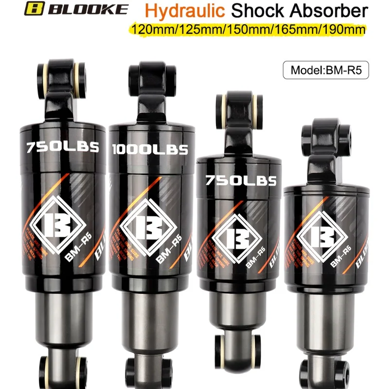 BLOOKE Bicycle Rear Air Shock Absorber Electric Scooter Shock Absorber Mountain Bike Oil Spring Shock Absorber M365 KUGOO M5 M4