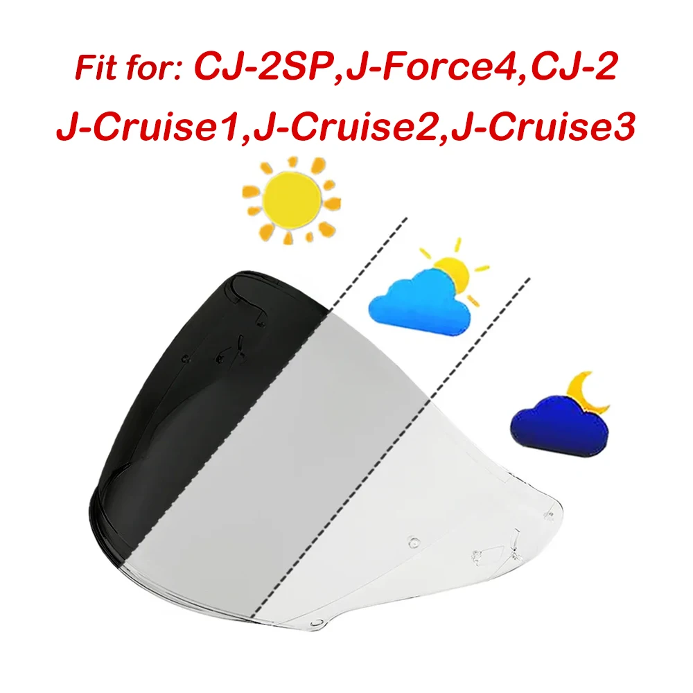Visières de casque, lentilles photochromiques adaptées aux casques de moto Shoei J-CRUISE 1-3 J-FORCE4, protection UV
