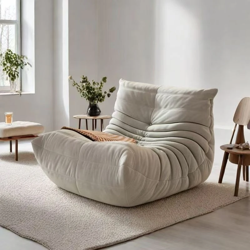 Sofá Perezoso Caterpillar, Sillón de Ocio, Sillón para Balcón, Dormitorio, Sala de Estar Individual, Sillón Tatami, Sofá para Sala de Estar