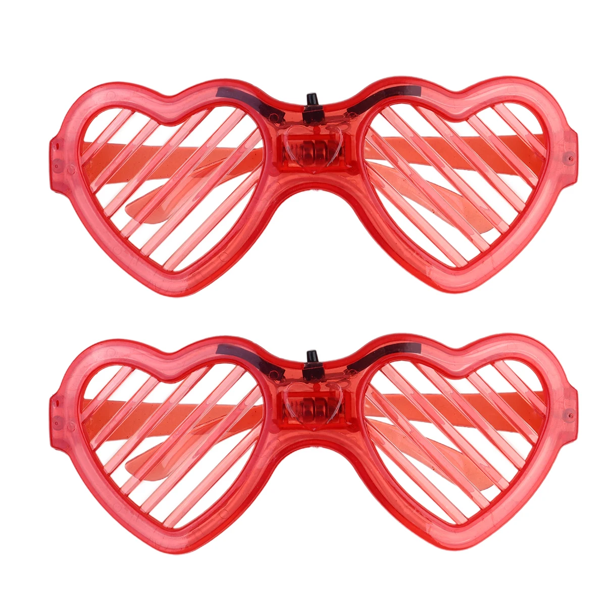 

2pcs Glowing Glasses Light Up Eyeglasses Fun Party Accessories Blinds Photo Props Sturdy Structure Comfortable Wear