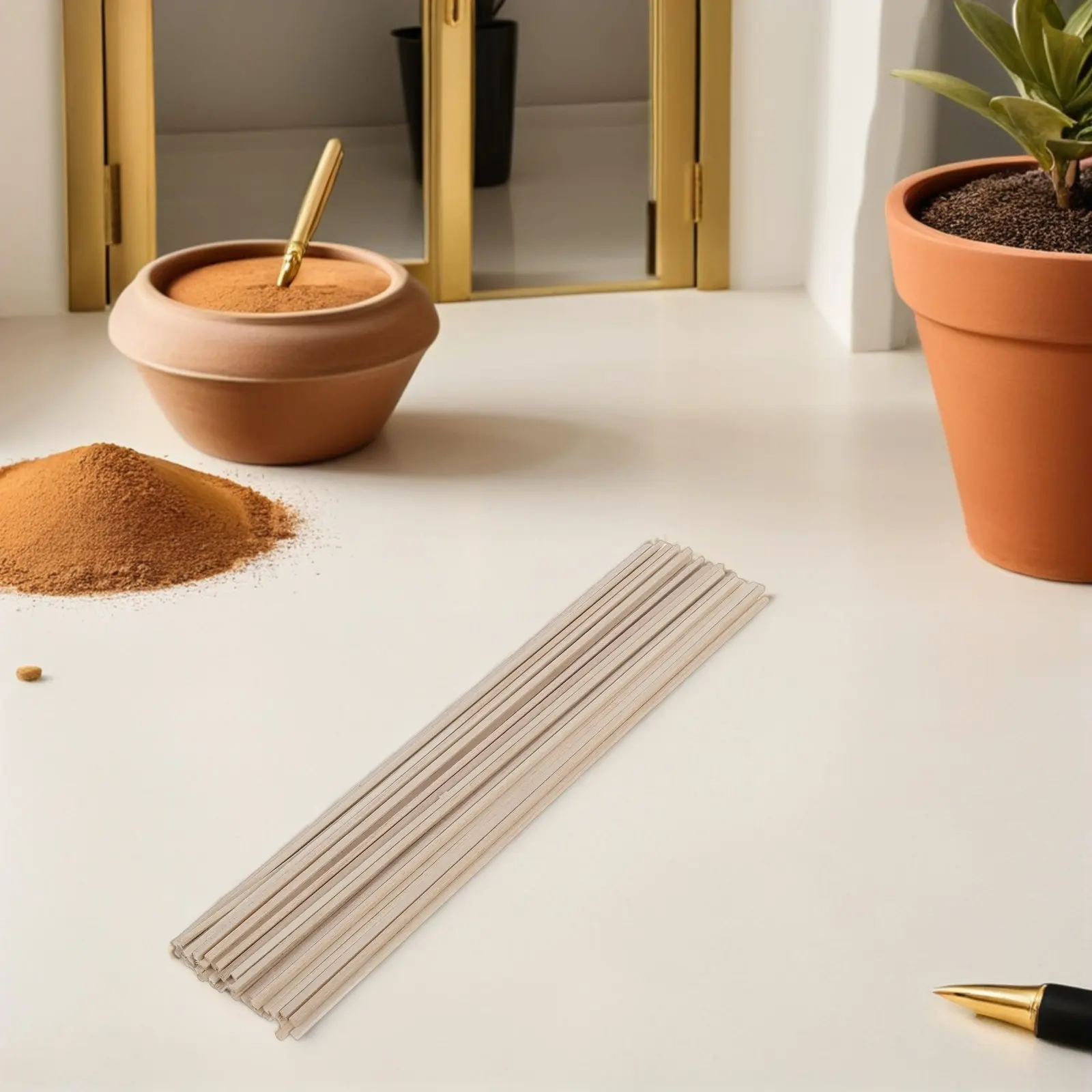 50Pcs Square Wood Dowel Natural Wood Grain Smooth Finish Easy Assemble Craft Sticks for Creative DIY Projects Wooden Dowels