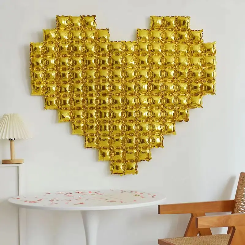 1 Stück Große Hintergrund-Wanddekoration Herz-Love-Ballons für Frauentag, Valentinstag, Königinnentag, Hochzeit, Heiratsantrag – Detail 18