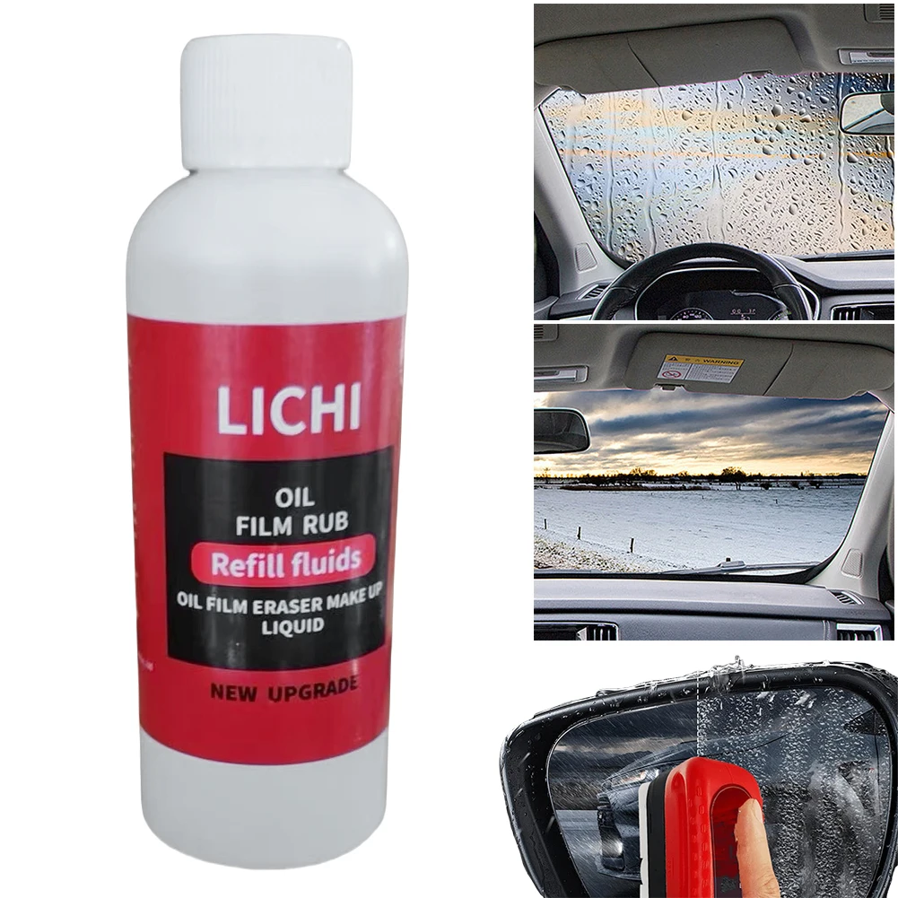 100ml Auto Glass Oil Refill Oil Film Cleaner Remover Car Windshield Cleaner Liquid Window Glass Oil Film Agent