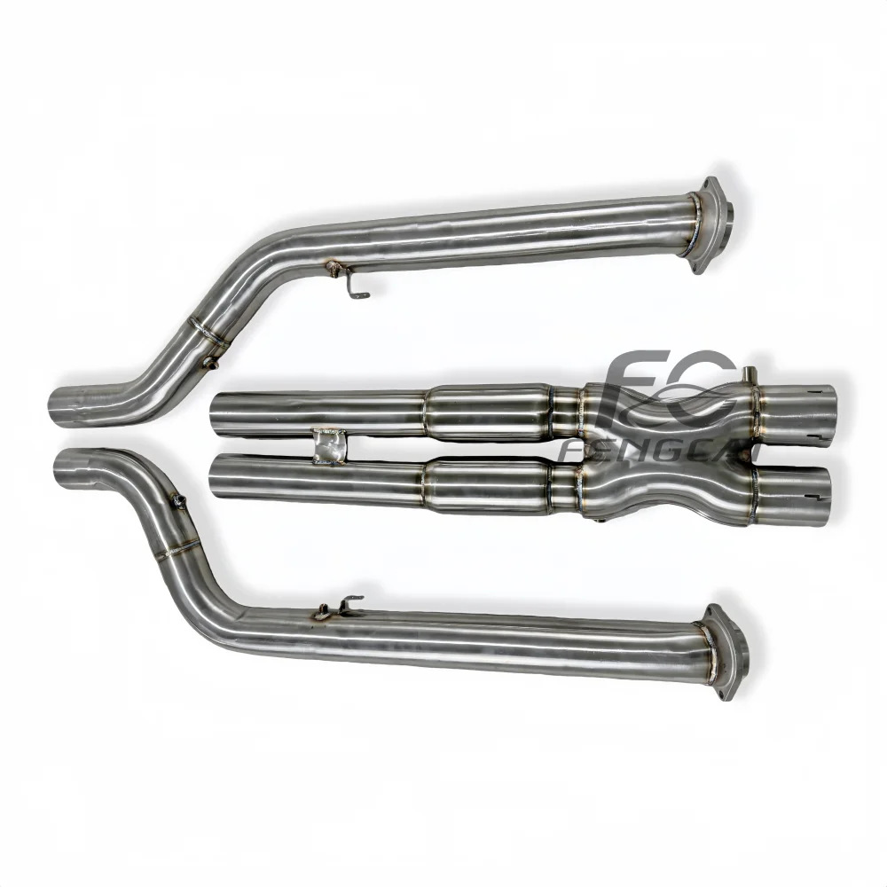 High-performance Middle Pipe Resonator for BMW X5m X6m X7m 4.4T 2024 SS304 Racing Performance Exhaust Pipe Running Car Parts
