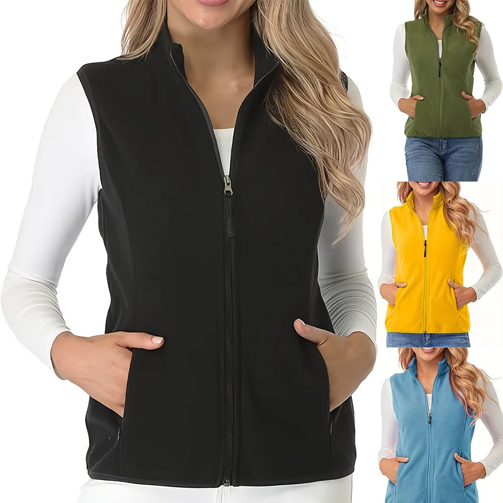 

Ele plus Size Women's Autumn Winter Fce Lined Zipper ket Svel Open Cardigan Jaet Casual Sle Velvet Fabric