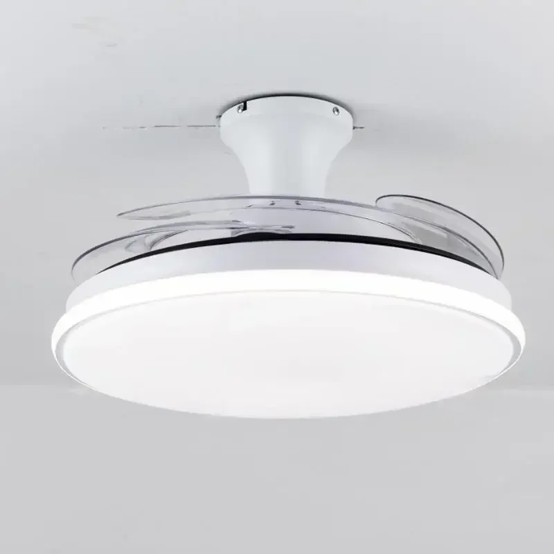 Fan Light Ceiling Home Smart Living Room Lamp with Remote Control Invisible fan Led Chandelier 110V  220V DC Motor Fans Lighting