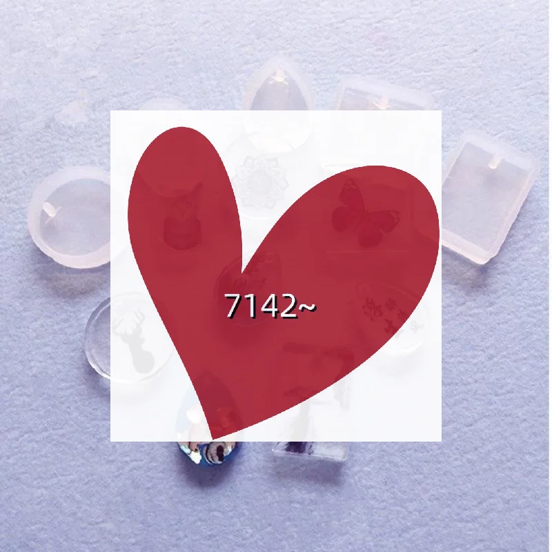 20Pcs DIY Keychain Pendant Casting Silicone Mould Kit With Keyrings Resin Mold