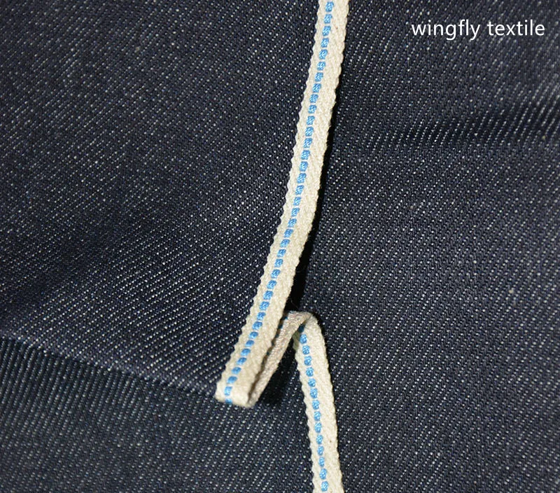 

12.3oz Dark Blue Selvedge Denim Fabric WingFly Wholesale Premium Selvage Vintage Jeans Cloth Manufacturers Free Shipping W284923