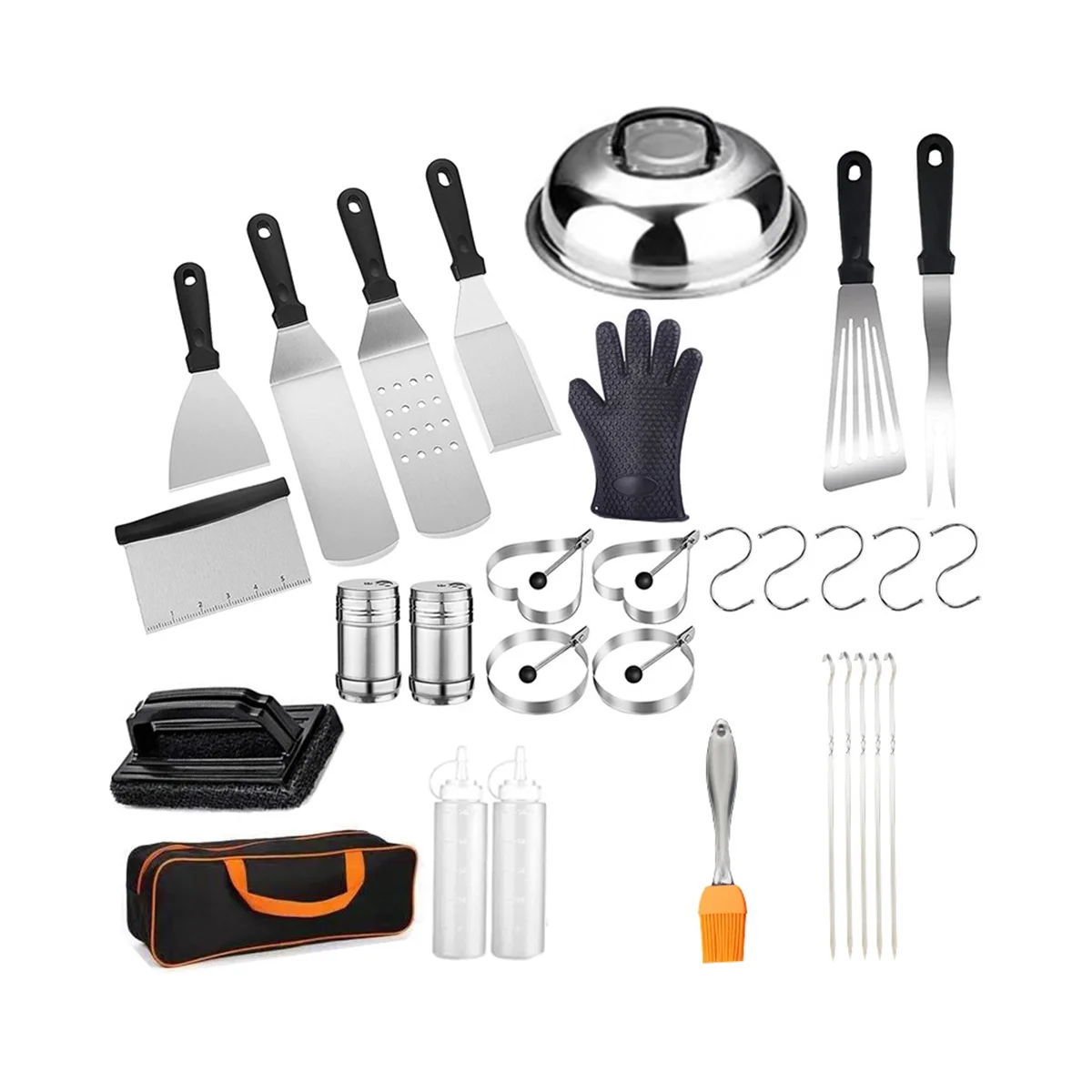 31PCS Griddle Accessories Kit, Flat Top Grill Accessories Set for Blackstone and , Grill Spatula Set