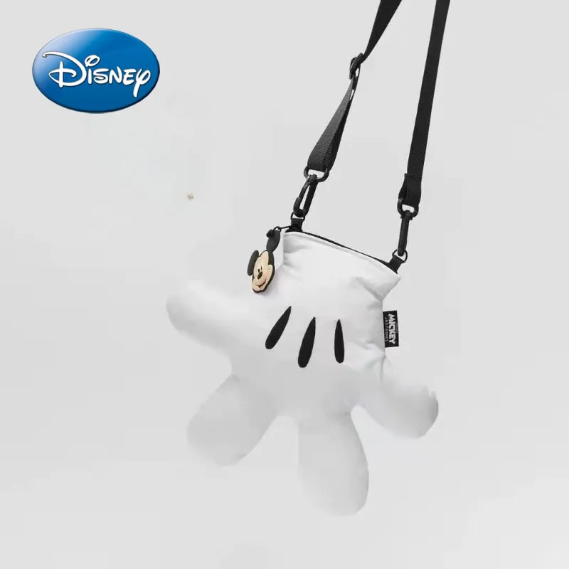 New Disney Mickey Mouse Concave Hand Shaped Women\'s Crossbody Bag White Hand Pendant Children\'s Shoulder Bag