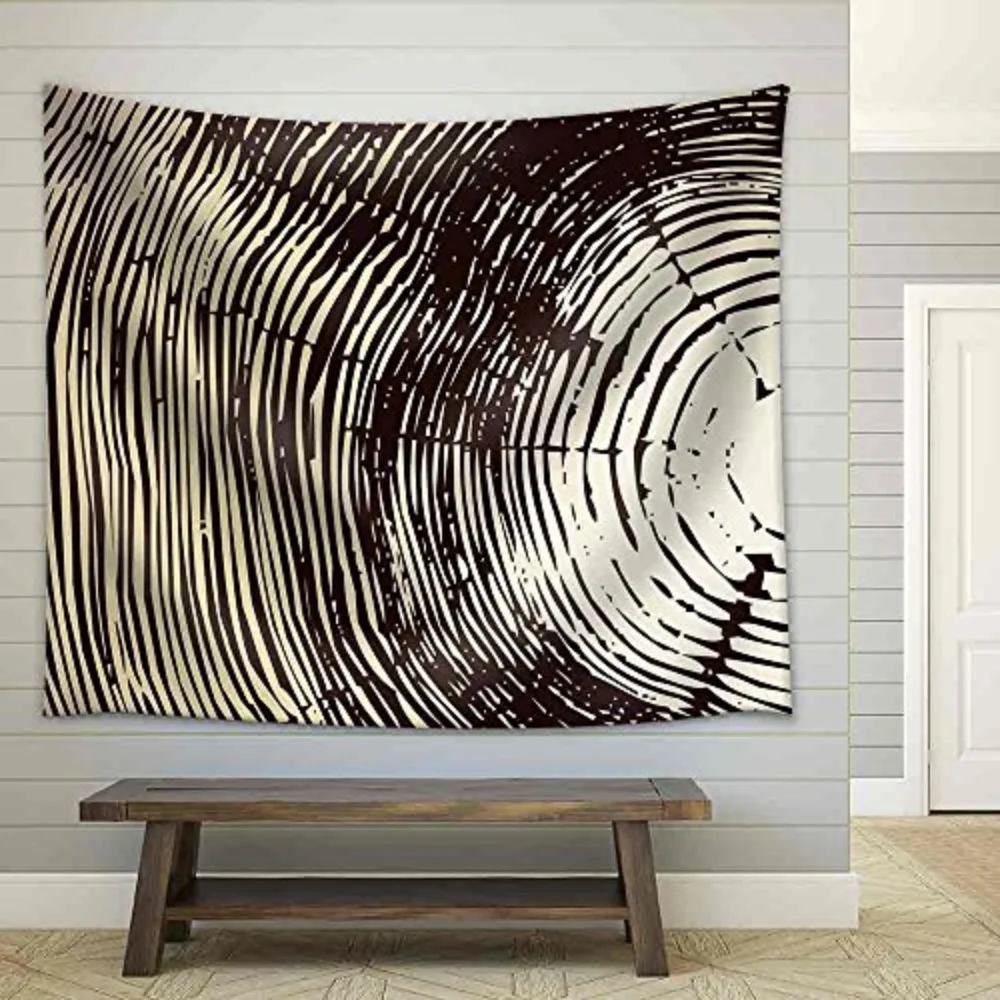 

Wood Cross Section Background - Tapestry – Realistic Timber Cross-Cut Design, Great for Rustic-Inspired Home Decor