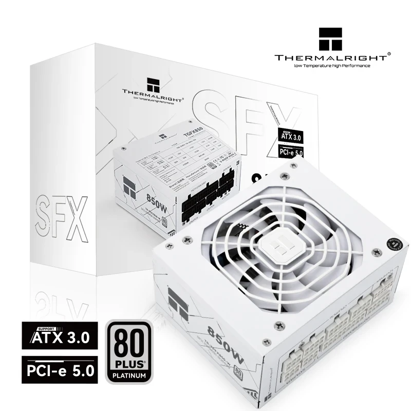 Imagem -06 - Thermalright-branco Sfx Módulo Completo Gravado Padrão Placa Case Fonte de Alimentação Suporte Atx3.0 Pcie5.0 650w 750w 850 w