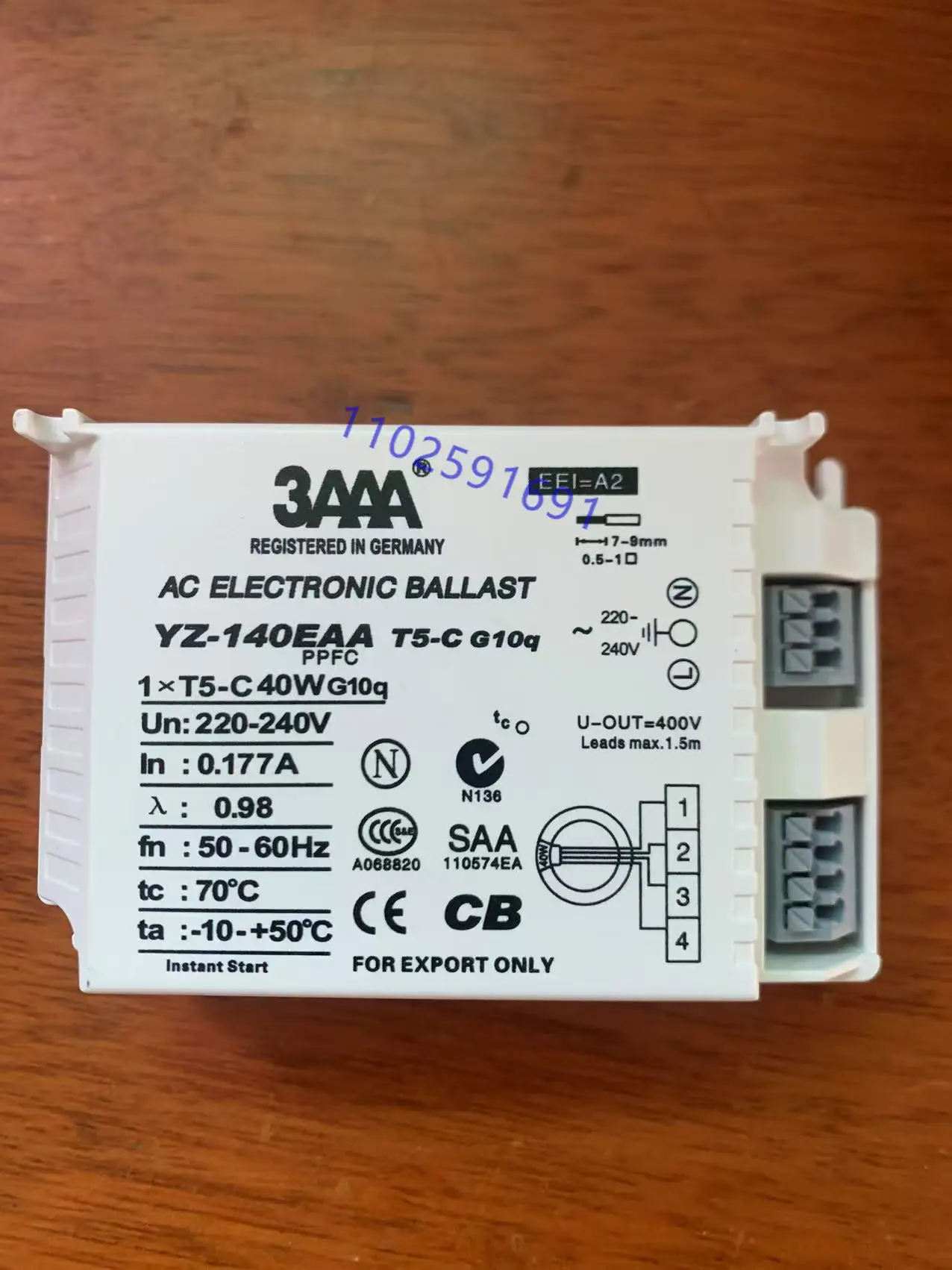 

3AAA электронный телефон, электронный балласт 40 Вт, кольцевая лампа, выпрямитель FC лампы 40 Вт T5