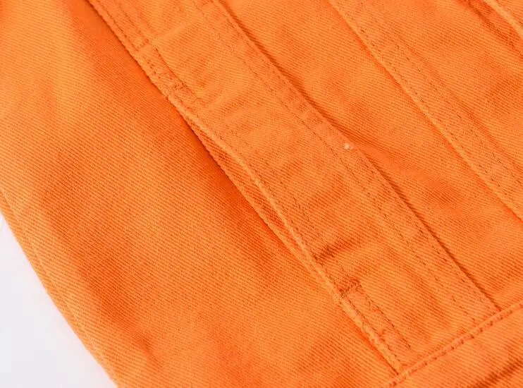 Chaqueta vaquera holgada para hombre y mujer, abrigo vaquero de alta calidad, color púrpura y naranja empalmado, moda de otoño, 2024