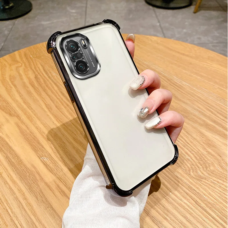 For Xiaomi Poco F3 Case Redmi K40 Pro Phone Case Poco F3 Xiaomi Mi 11i Corners Thickening Shookproof Plating Silicone back cover view 4