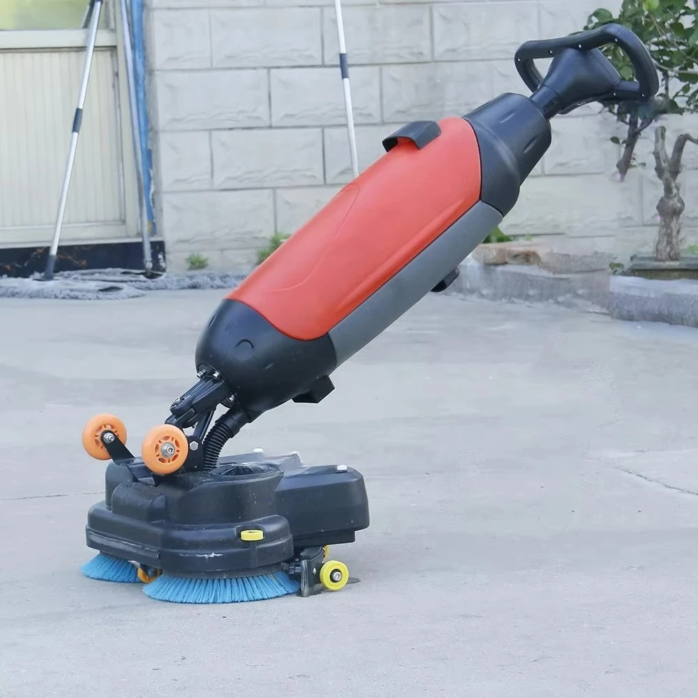 Hand-push Electric Floor Cleaning Machine Ride on Sweeper with Integrated Walk-Behind Lithium Battery Floor Scrubber