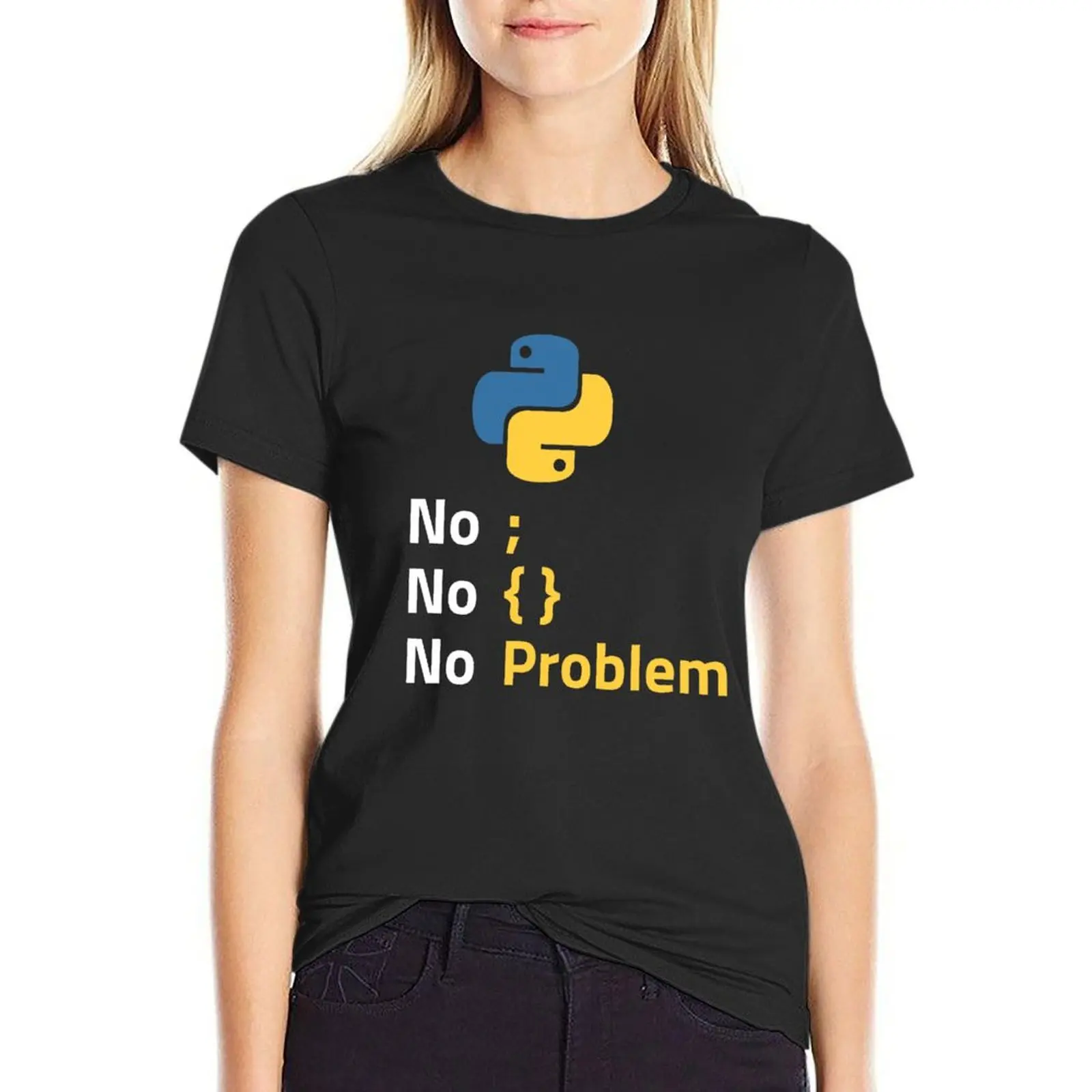 Python Programmer No Problem T-Shirt Aesthetic clothing kawaii clothes shirts graphic tees t-shirts for Women graphic tees