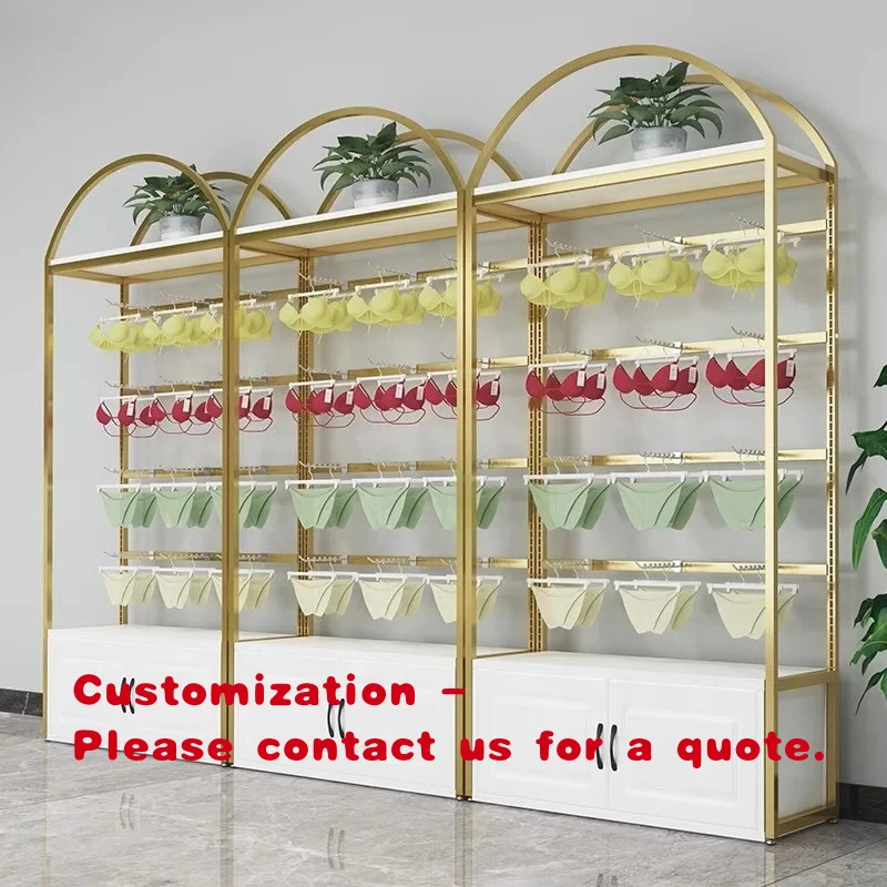 custom.Customized Women Lingerie Underwear Swim Suit Display Cabinet Stand Metal Wooden Easy Assembly Retail Store Interior Desi