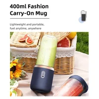 6 Blades Electric Juicer Cup with 2 Cups For Travel Portable Juicer Mixer Usb Charge Fresh Fruit Juice Personal Blender Smoothie 5