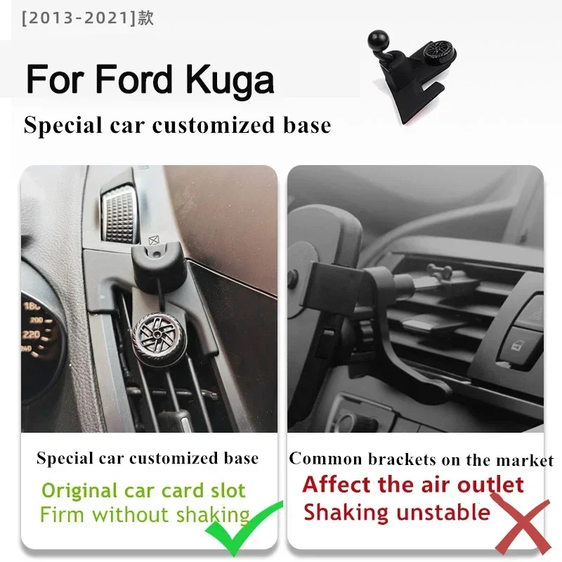 

2013-2021 для Ford Kuga, держатель для мобильного телефона, беспроводное зарядное устройство, автомобильное крепление, навигационный кронштейн, поддержка GPS, вращение на 360°
