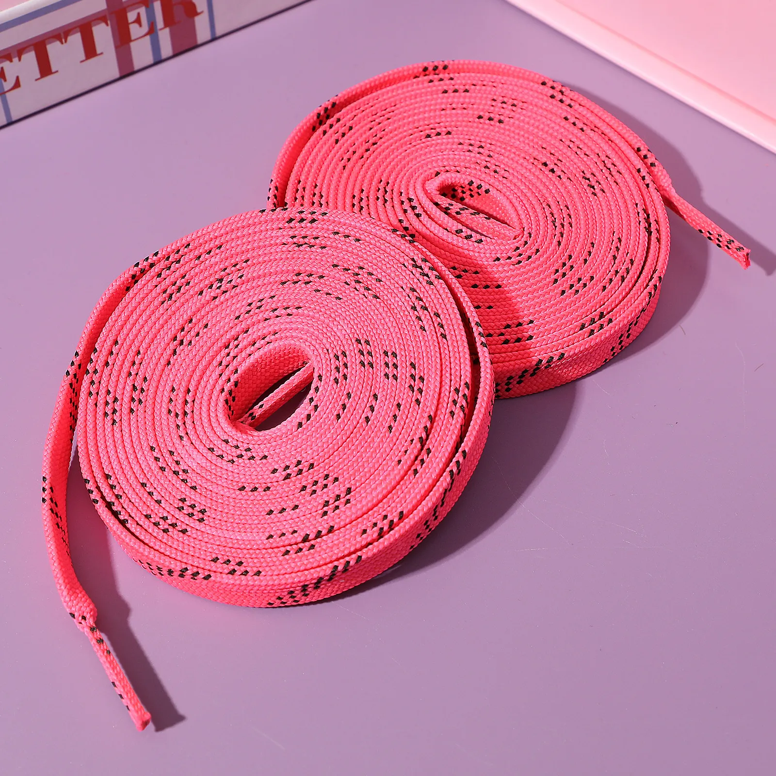 Laces Pink Shoe Skates Wax Shoelaces for Sneakers Polyester Shoes Ties