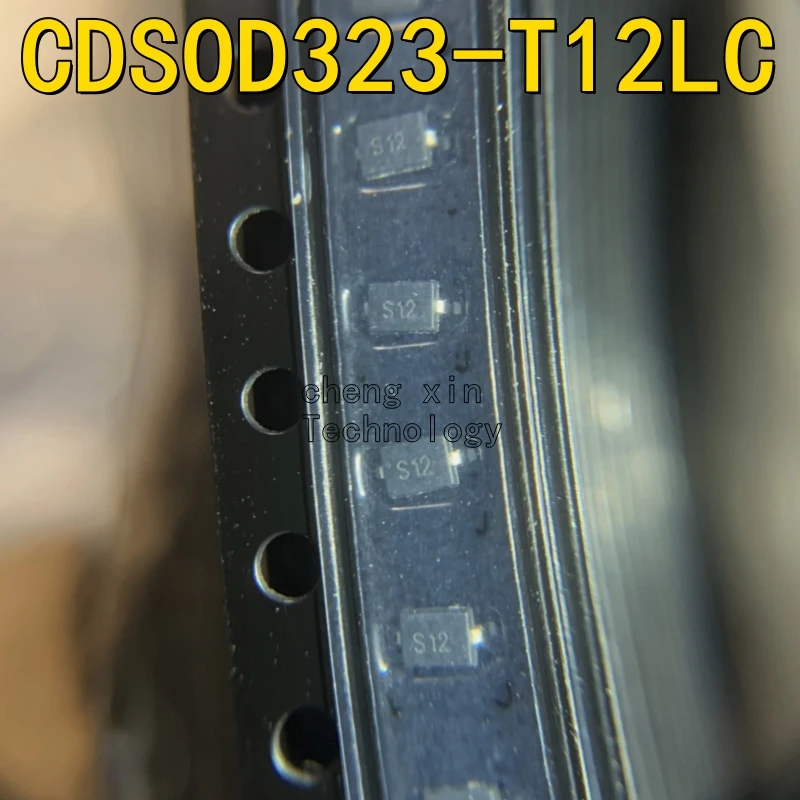 CDSOD323-T12LC 20PCS/LOT New and Original CDSOD323 silkscreen:S12 SOD-323 Static and surge protection (TVS/ESD)