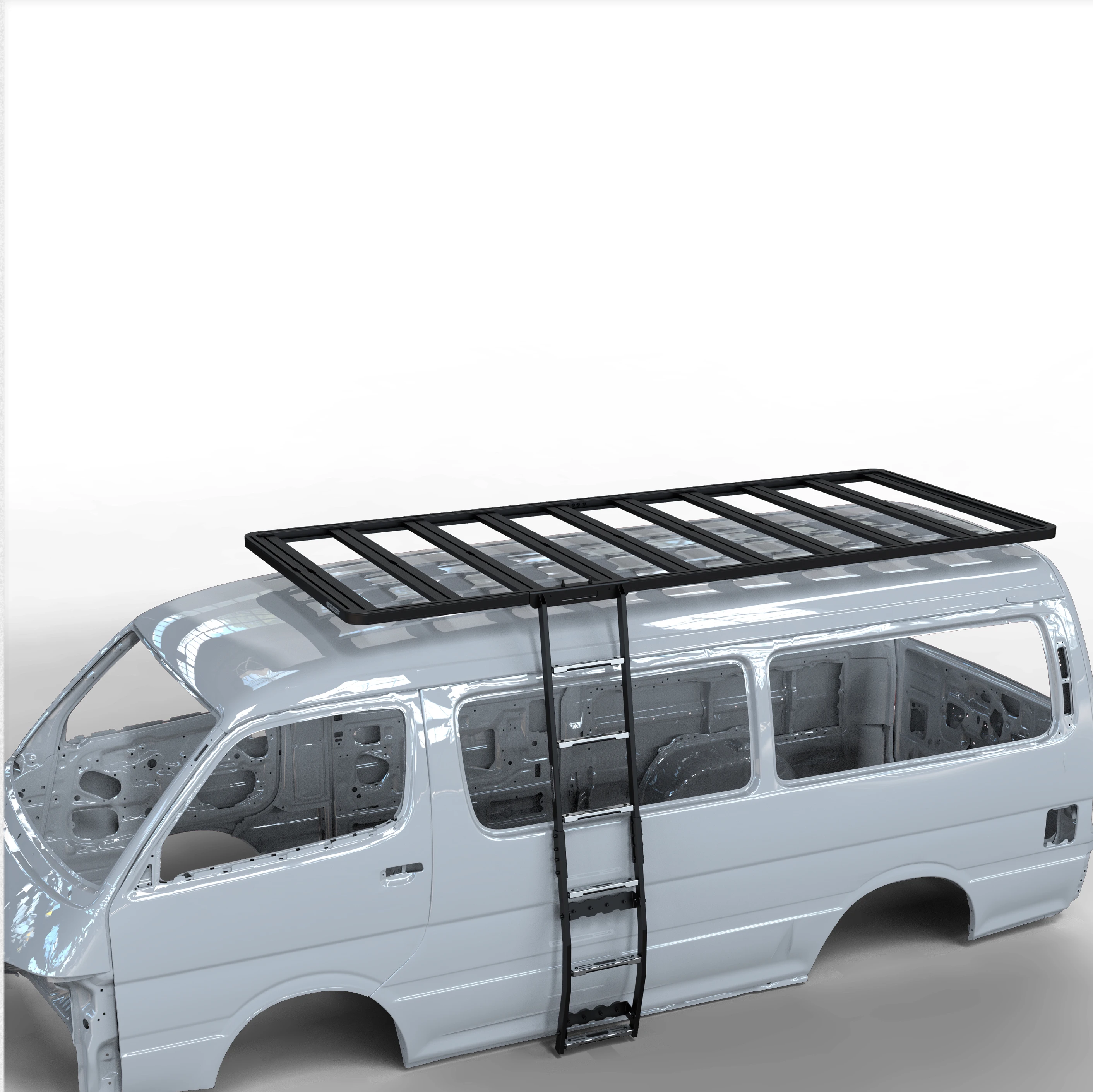 

Factory Design 4X4 Accessories Aluminum Van Luggage Rack Platform for Hiace Luggage Rack