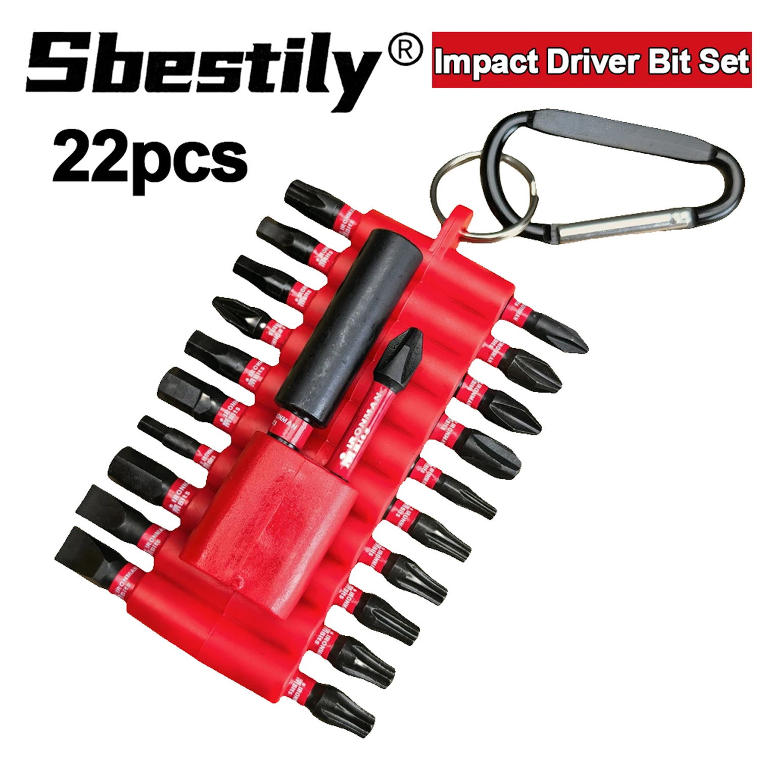 

22 шт., набор ударных отверток, смешанные магнитные S2, стальные многофункциональные крестовые отвертки с органайзером, аксессуары для инструментов
