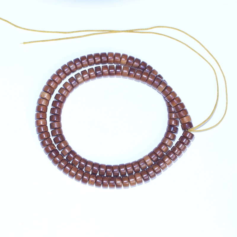 100pcs Natural Palm Fruit Kuka Material Natural Color Loose Beads - 4mm 7mm Spacers, Decorative Beads for DIY Jewelry Making