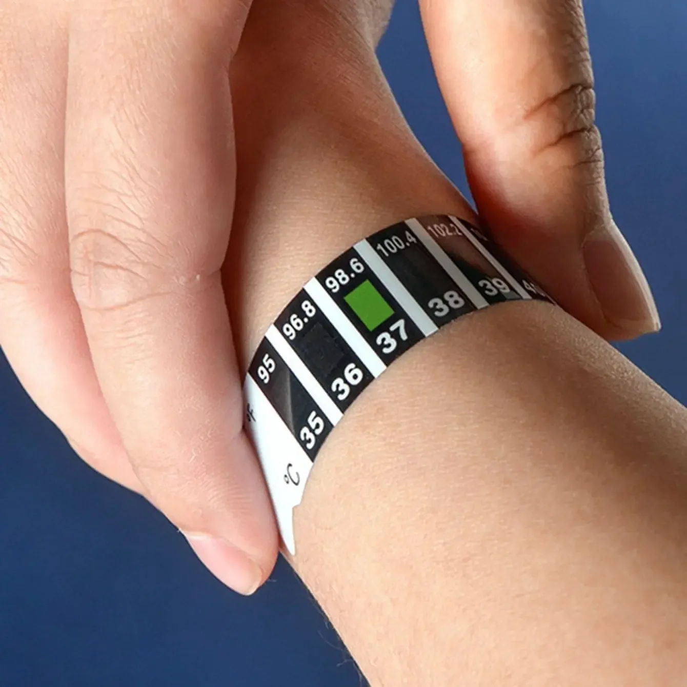 

5 шт.-детский пластырь для измерения температуры, пластырь для измерения температуры ЖК-дисплея с изменением цвета на лбу ребенка