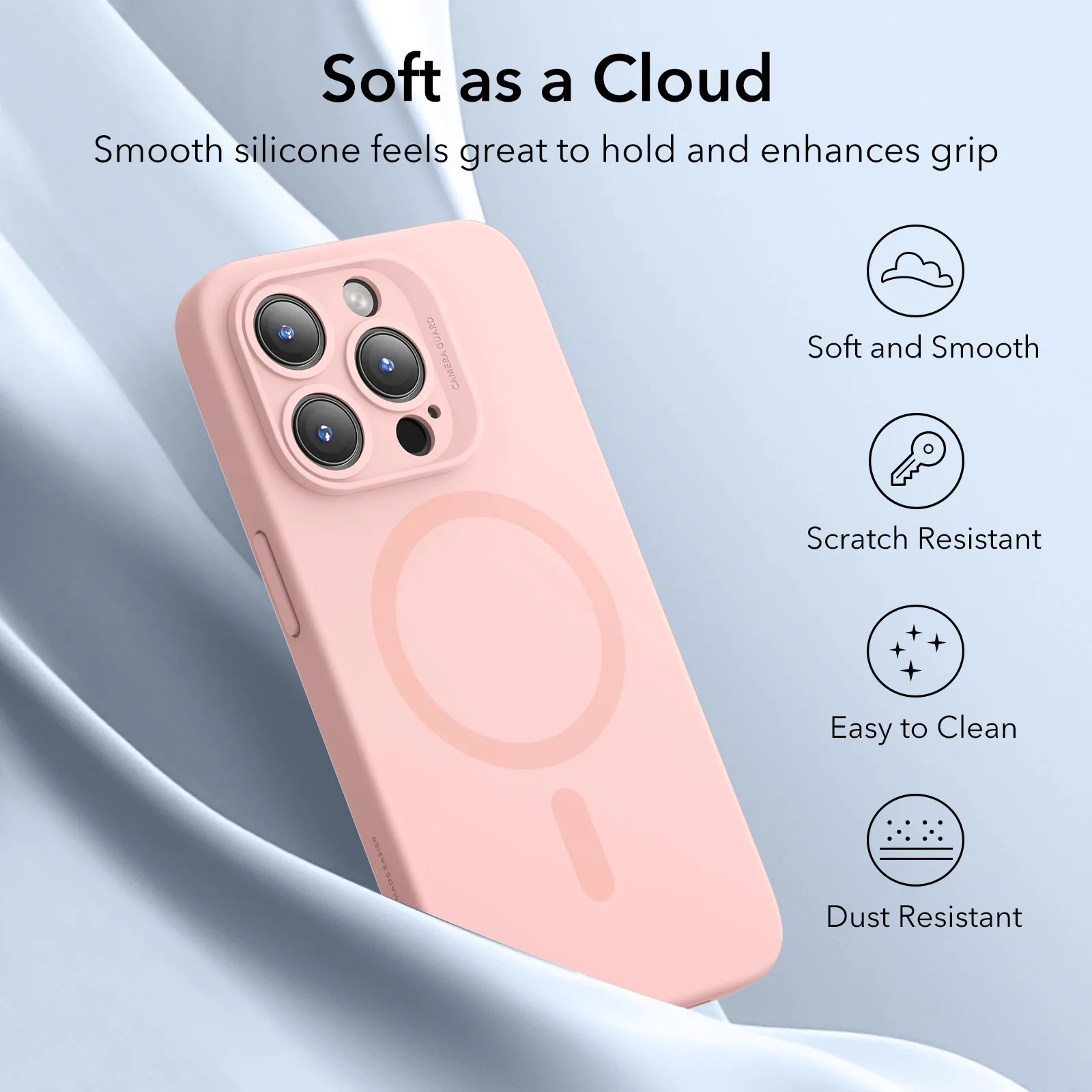 ESR for iPhone 16/15 Series Silicone Case Compatible with MagSafe Phone Case for iPhone 15 Pro Max/16 Pro Max