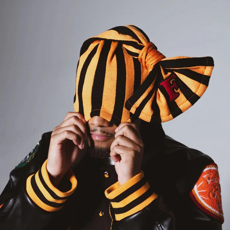 American Street Retro Ins Style Knitted Hat Unisex Embroidery Decorative Stripe Color Matching High Street Fashion 2026 New.