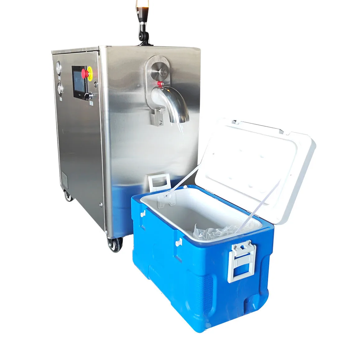 High Density Dry Ice Granulator Pelletizer Machine for Seafood Cold Chain Customized for Transportation Refrigeration Hot Sale