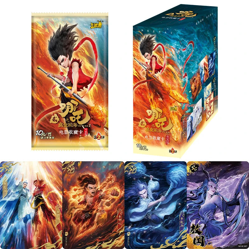 

KAYOU Genuine Ne Zha 2 The Demon Child Stirring The Sea Card Dou Tian Pack NeZha Aobing Movie Series Collection Cards Toys Gifts