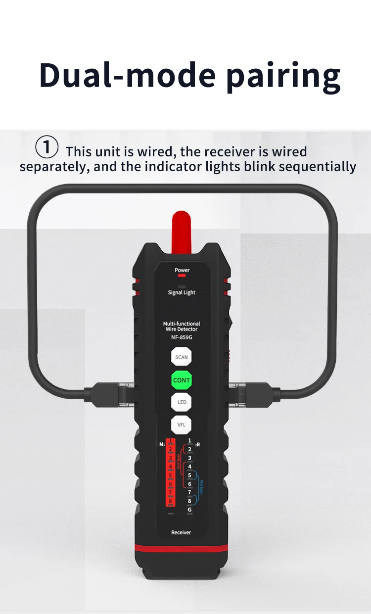 NF-859GT Leitungssucher Netzwerktester Anti-Interferenz Glasfaser-Detektor Optische Leistungsmessung Rotlicht Integrierte Maschine – Detail 5