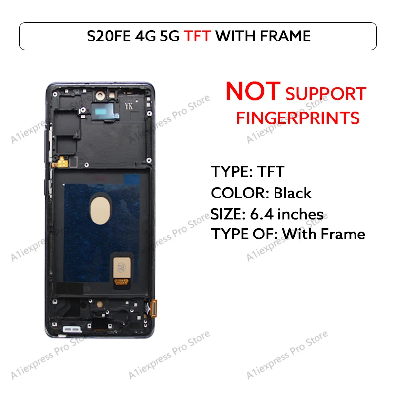 Lcd-scherm Voor Samsung Galaxy S20FE S20 FE 4G 5G Lcd Touch Screen Digitizer Vergadering Galaxy S20 Lite G780 G781 LCD Onderdelen