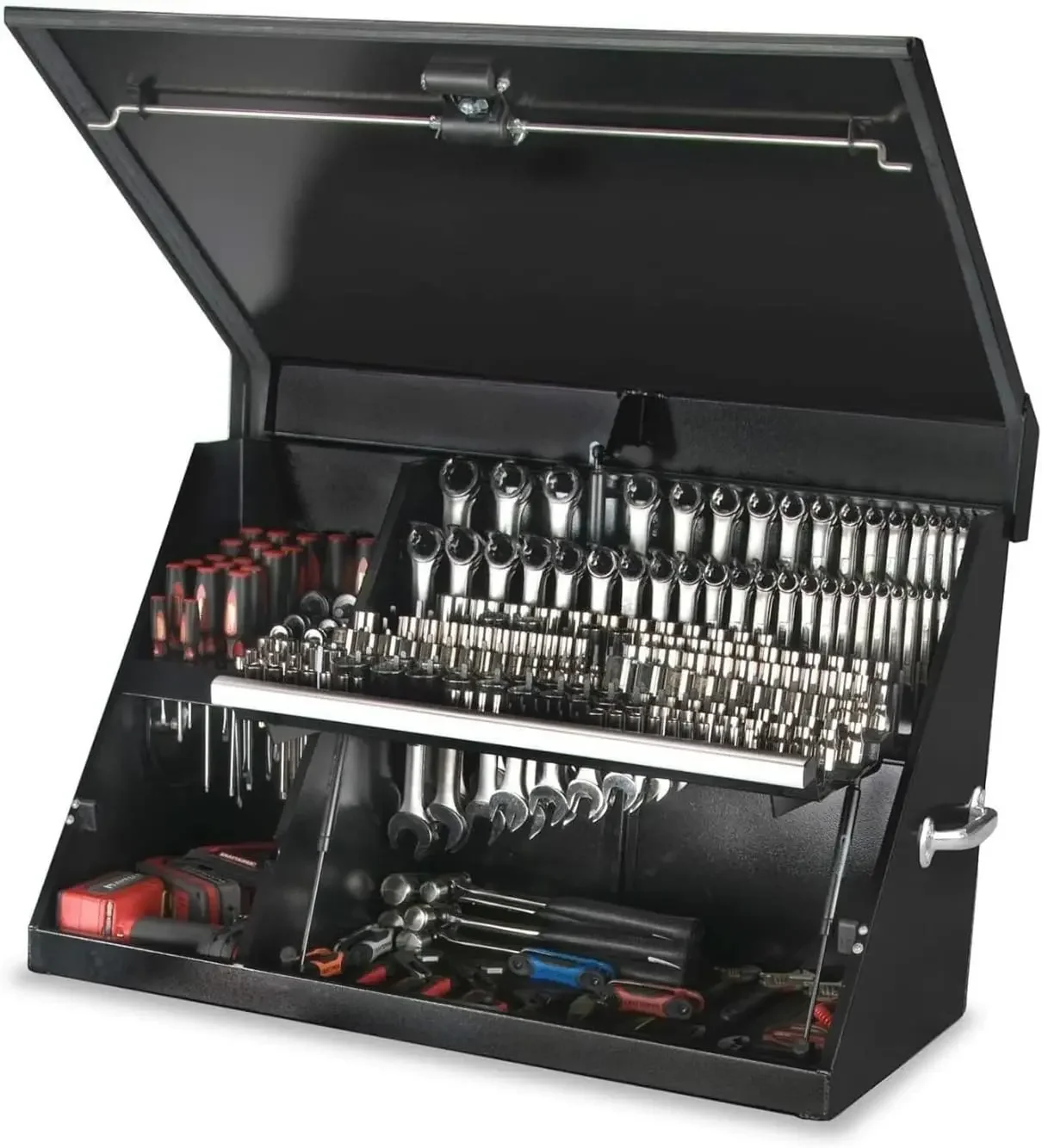 Montezuma XL450B  36Inch Portable TRIANGLE Toolbox  Multi Tier Design  16 Gauge Construction