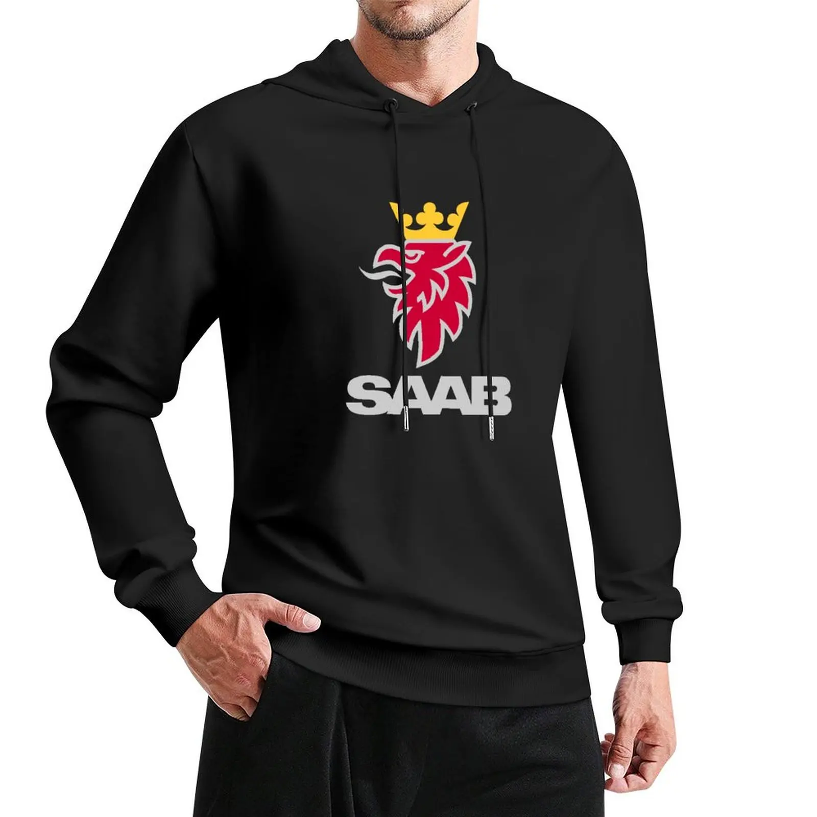 

Saab logo products Pullover Hoodie men clothes men's winter sweater men's coat pullover hoodies