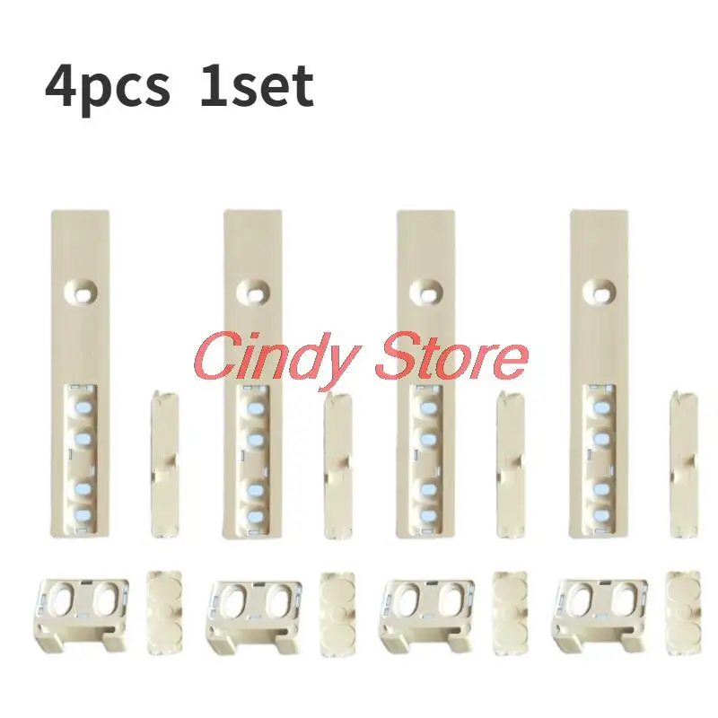 4pcs Freezer door plastic mounting bracket fixing slide kit for integrated fridge refrigerator door slide guide rail sliding